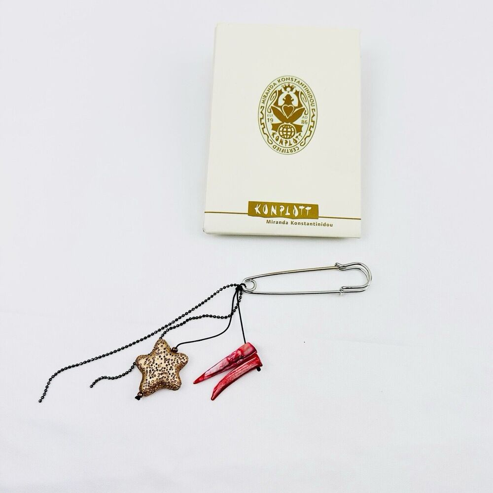 Miranda Konstantinidou Konplott Brooch Pin Star Dangle Art